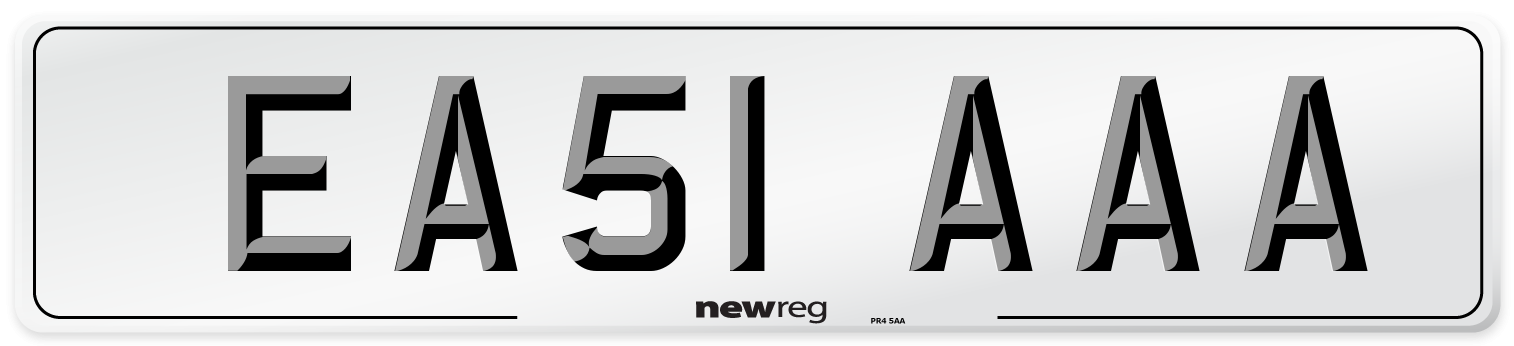 EA51 AAA Number Plate from New Reg